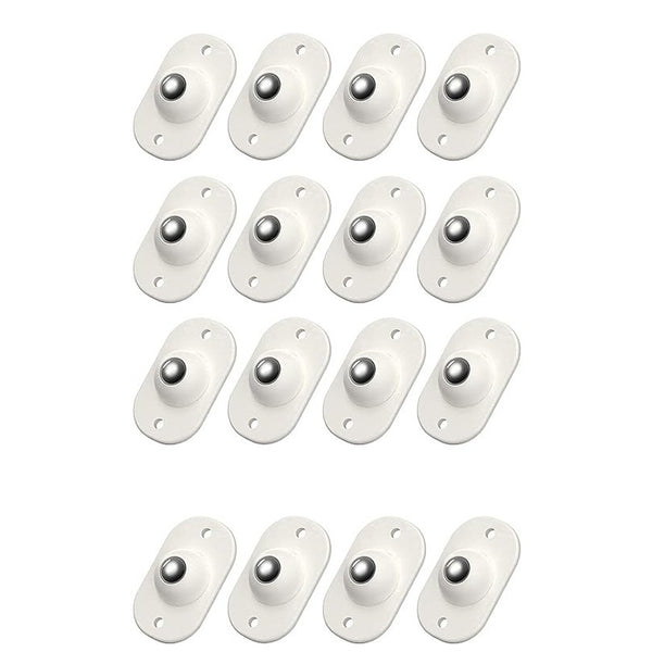Set 16 Roti Autoadezive Universale pentru mutat mobila, 4.5x2.8x1.4 cm, Alb
