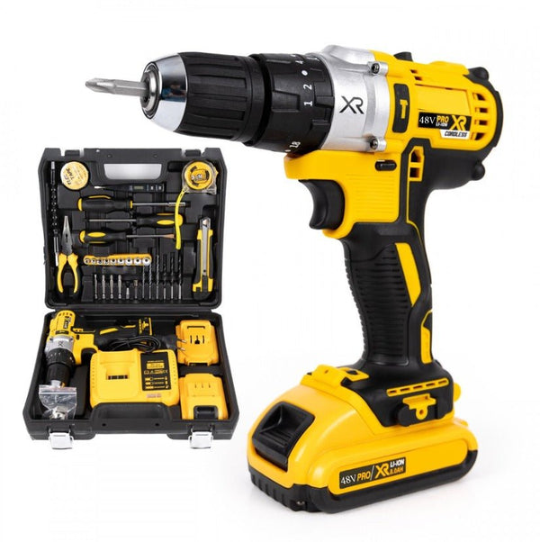 Trusă Completă Bormașină Electrică – 2 Acumulatori Puternici 48V, 30 Accesorii