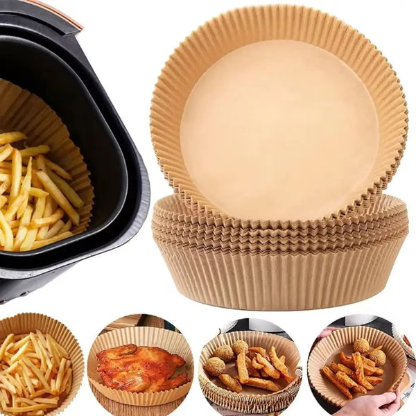 Set 200 bucati hartie de copt pentru air fryer + 100 bucati CADOU