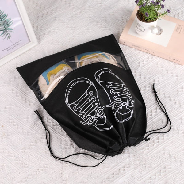 Sac depozitare incaltaminte, 27 x 36 cm, negru